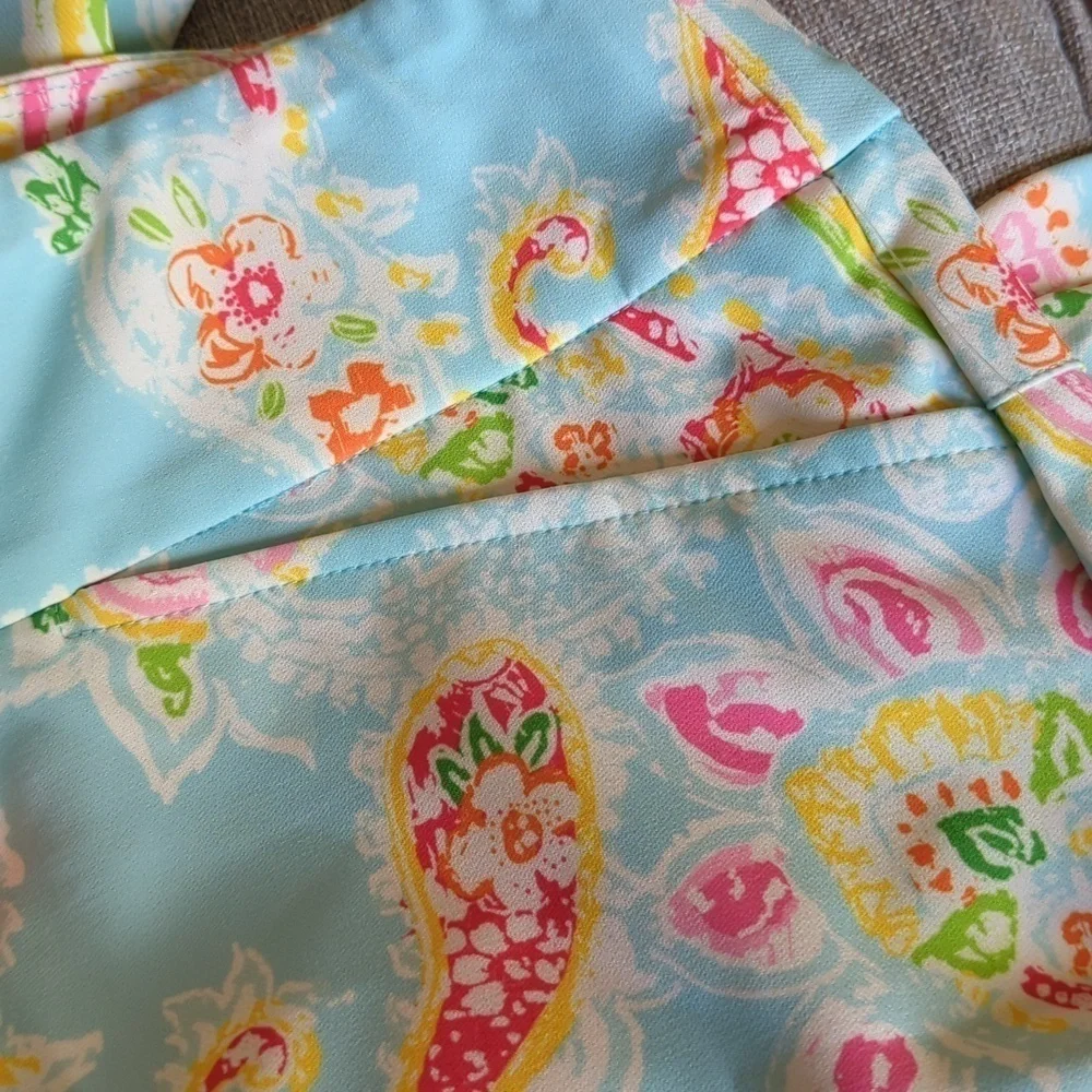 Ikbul UPF 50+ Sharon Seafoam Paisley Floral Golf Outdoors Ankle Pants NWT 4 - Picture 14 of 16